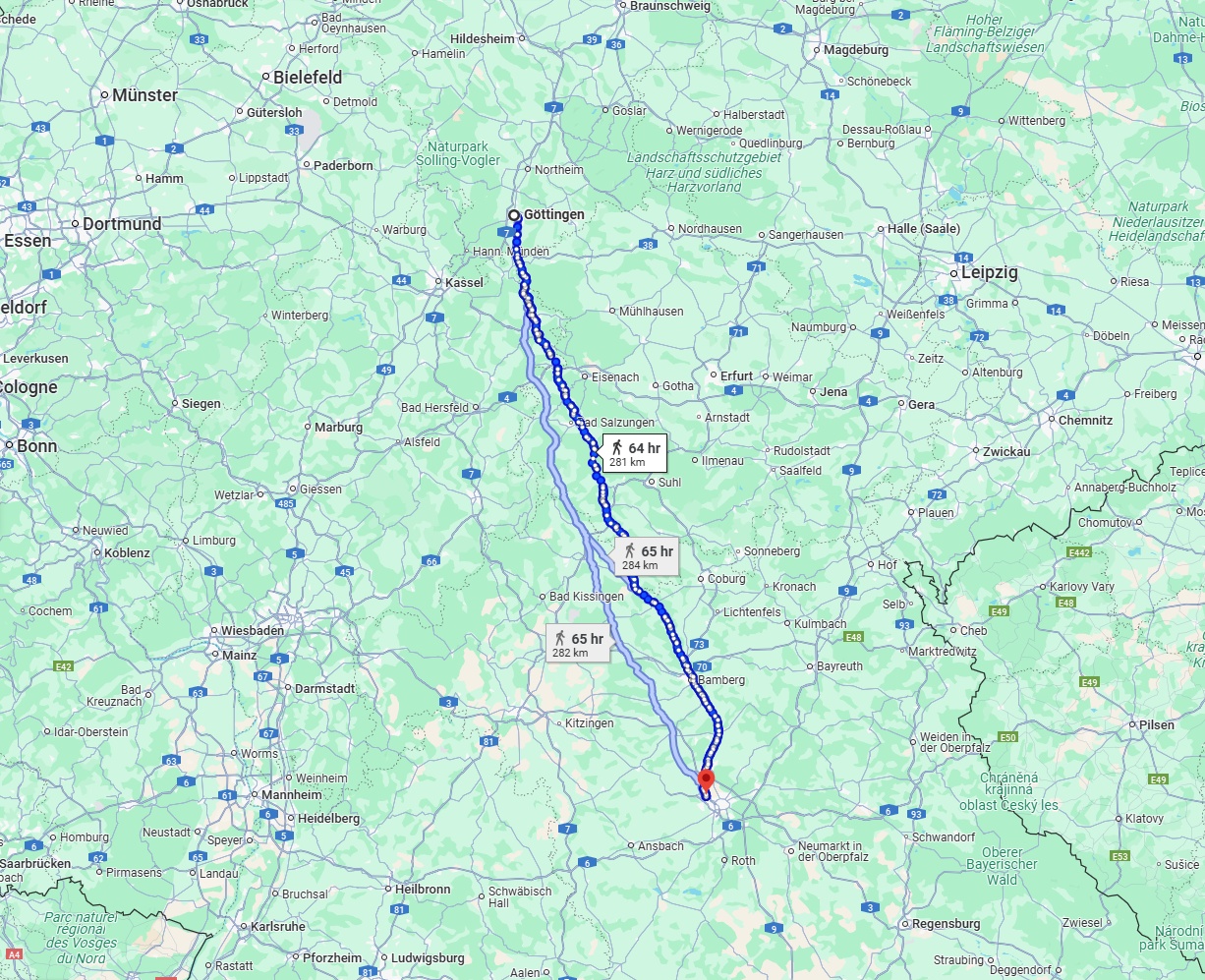 Anreise von Göttingen Zu Fürth Über 