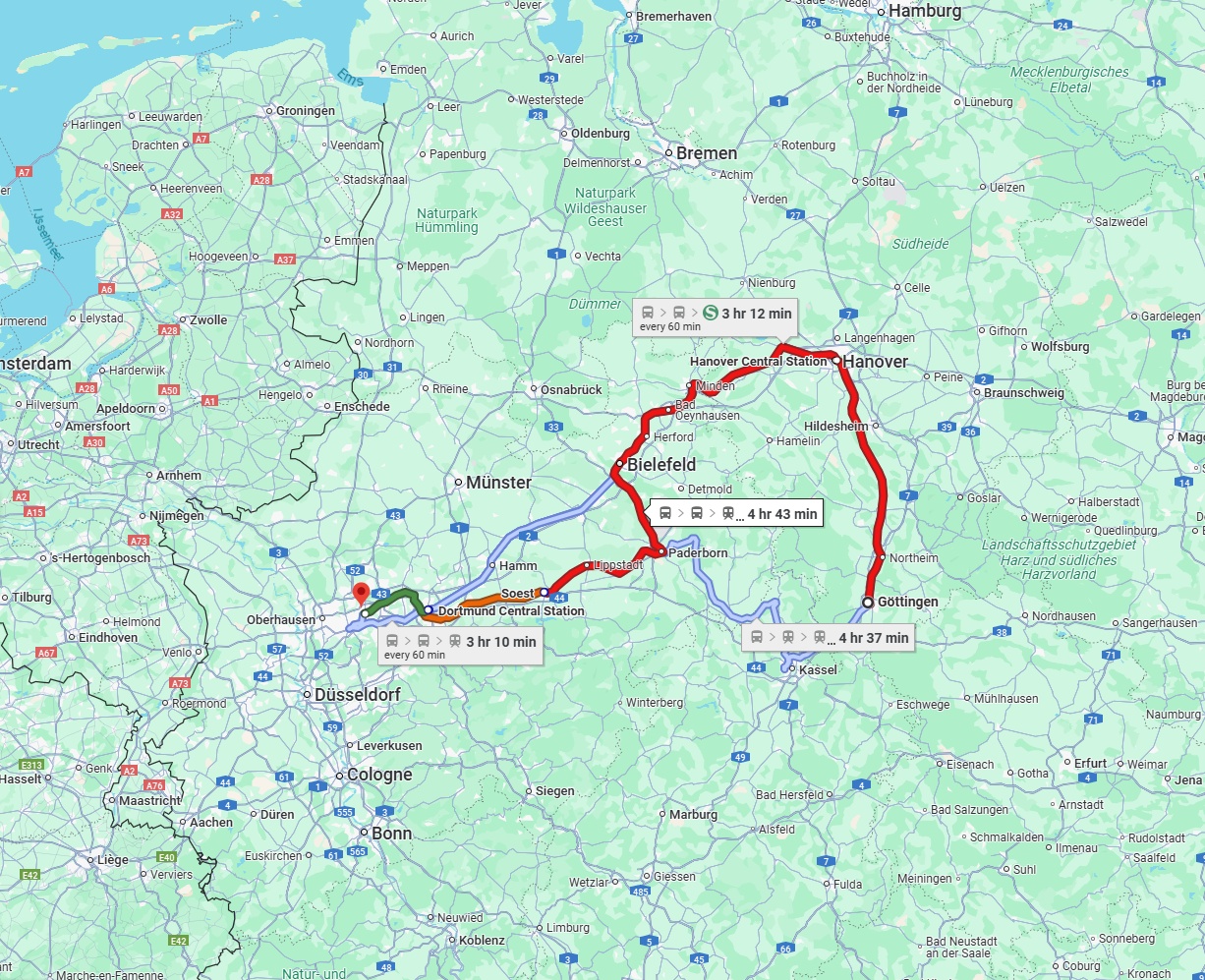 Anreise von Göttingen Zu Gelsenkirchen Über 