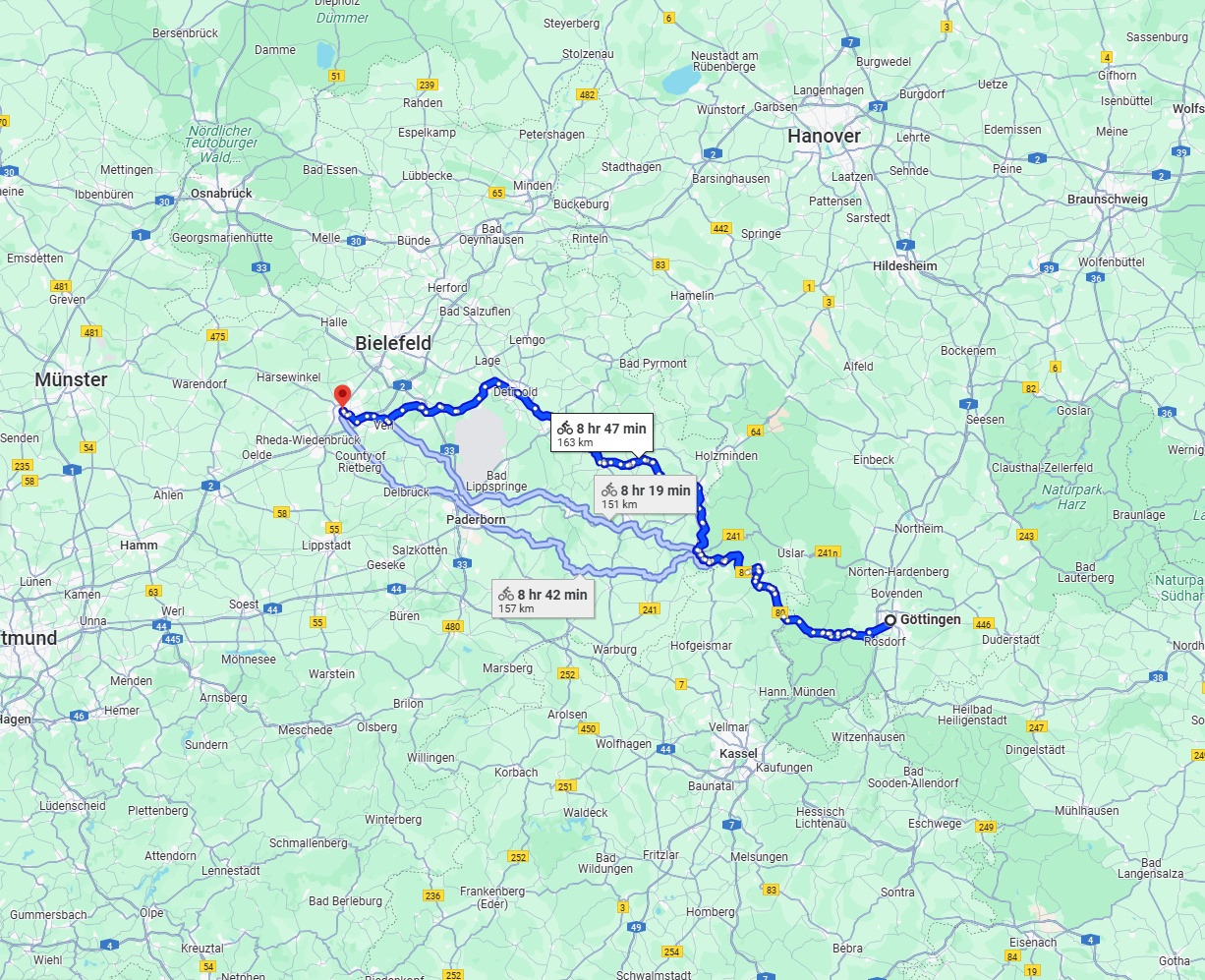 Anreise von Göttingen Zu Gütersloh Über 