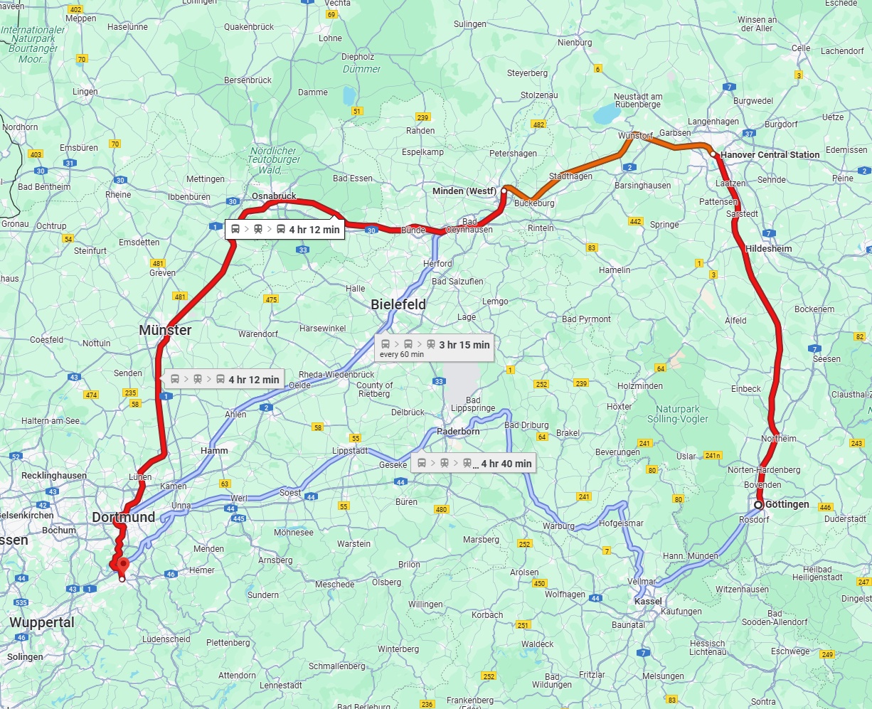 Anreise von Göttingen Zu Hagen Über 