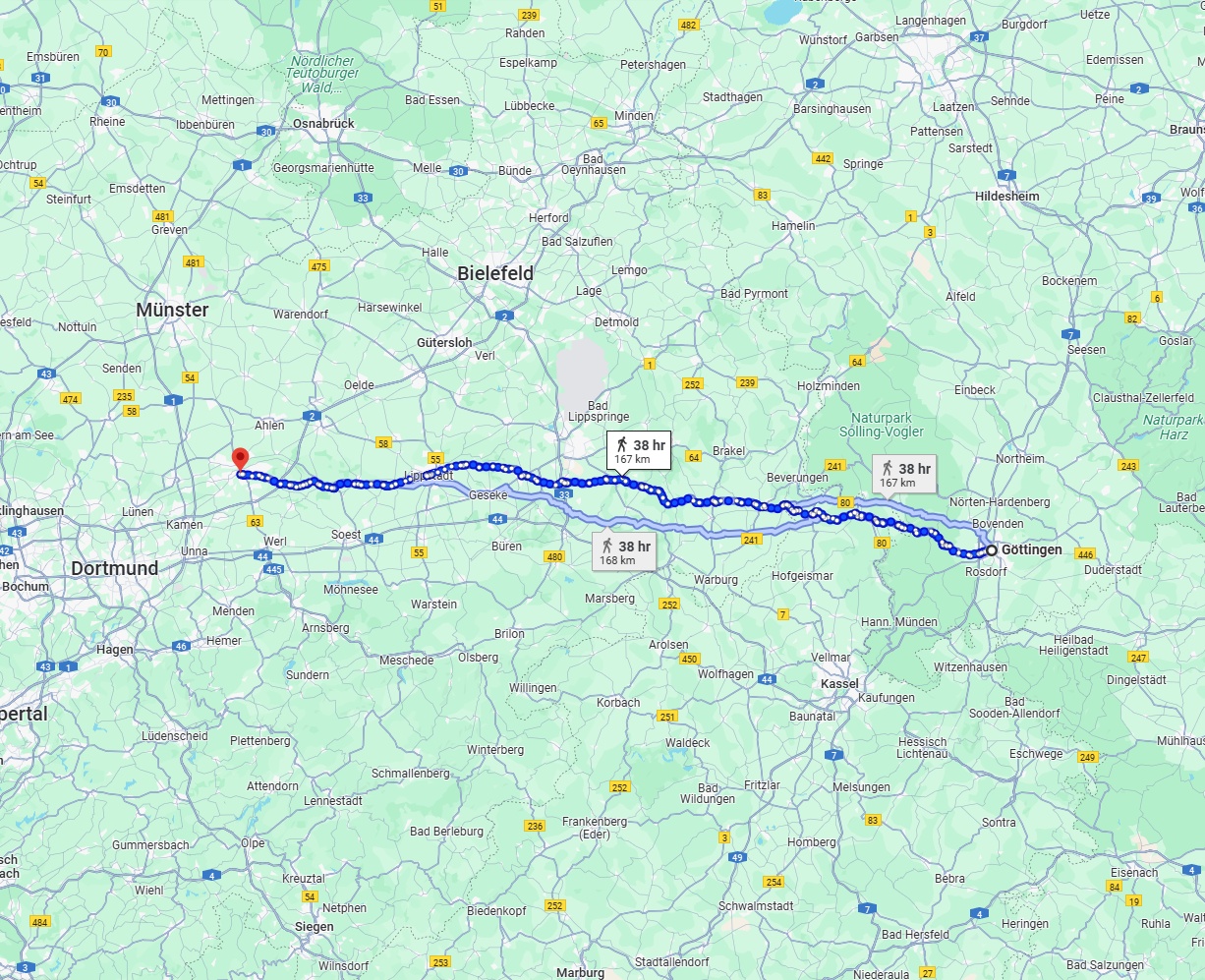 Anreise von Göttingen Zu Hamm Über 