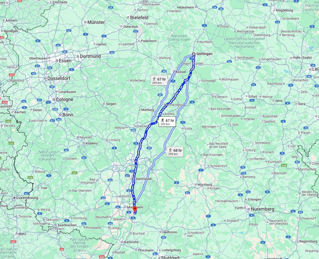 Anreise von Göttingen Zu Heidelberg Über 