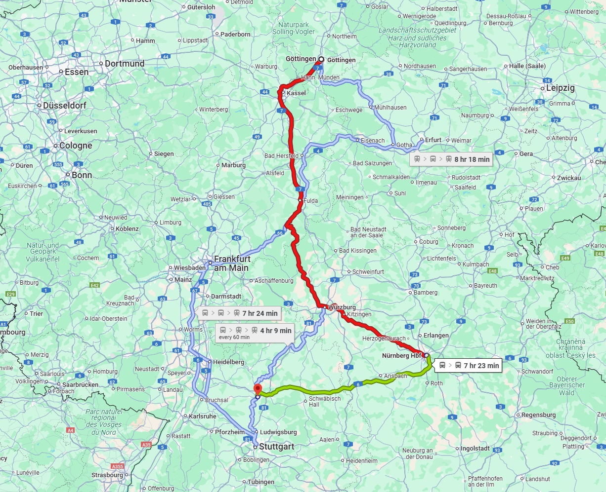 Anreise von Göttingen Zu Heilbronn Über 