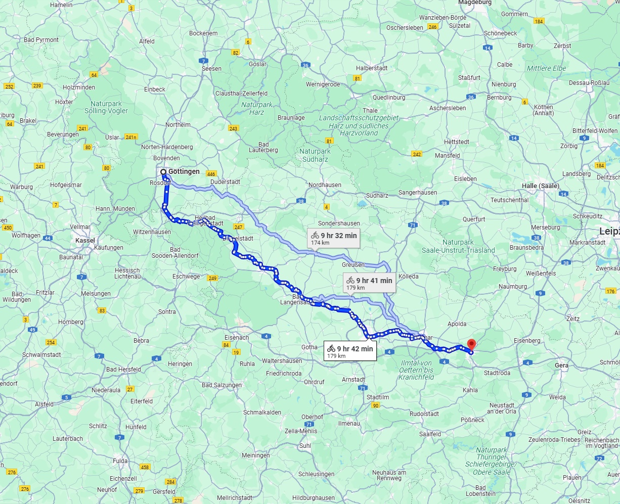 Anreise von Göttingen Zu Jena Über 