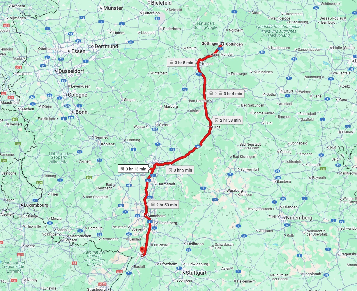 Anreise von Göttingen Zu Karlsruhe Über 