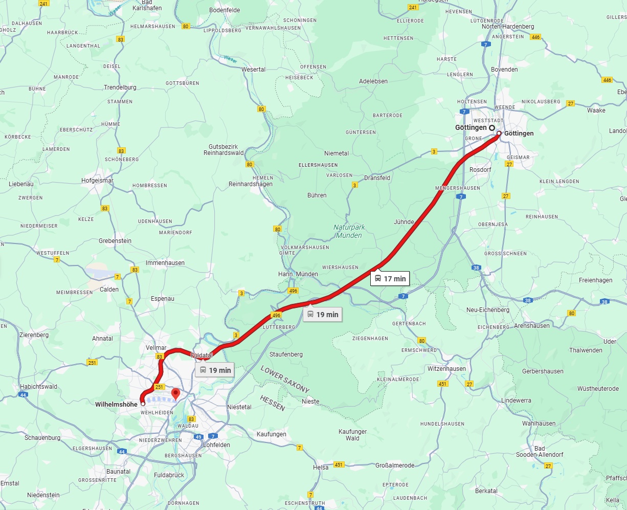 Anreise von Göttingen Zu Kassel Über 