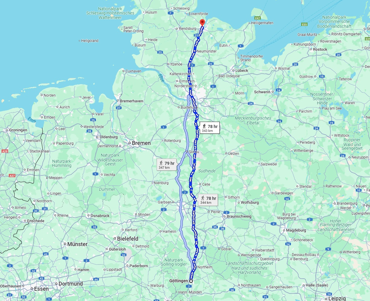 Anreise von Göttingen Zu Kiel Über 