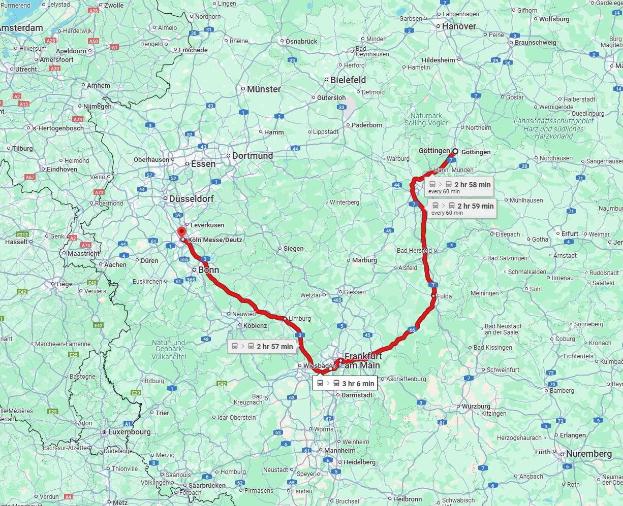 Anreise von Göttingen Zu Köln Über 