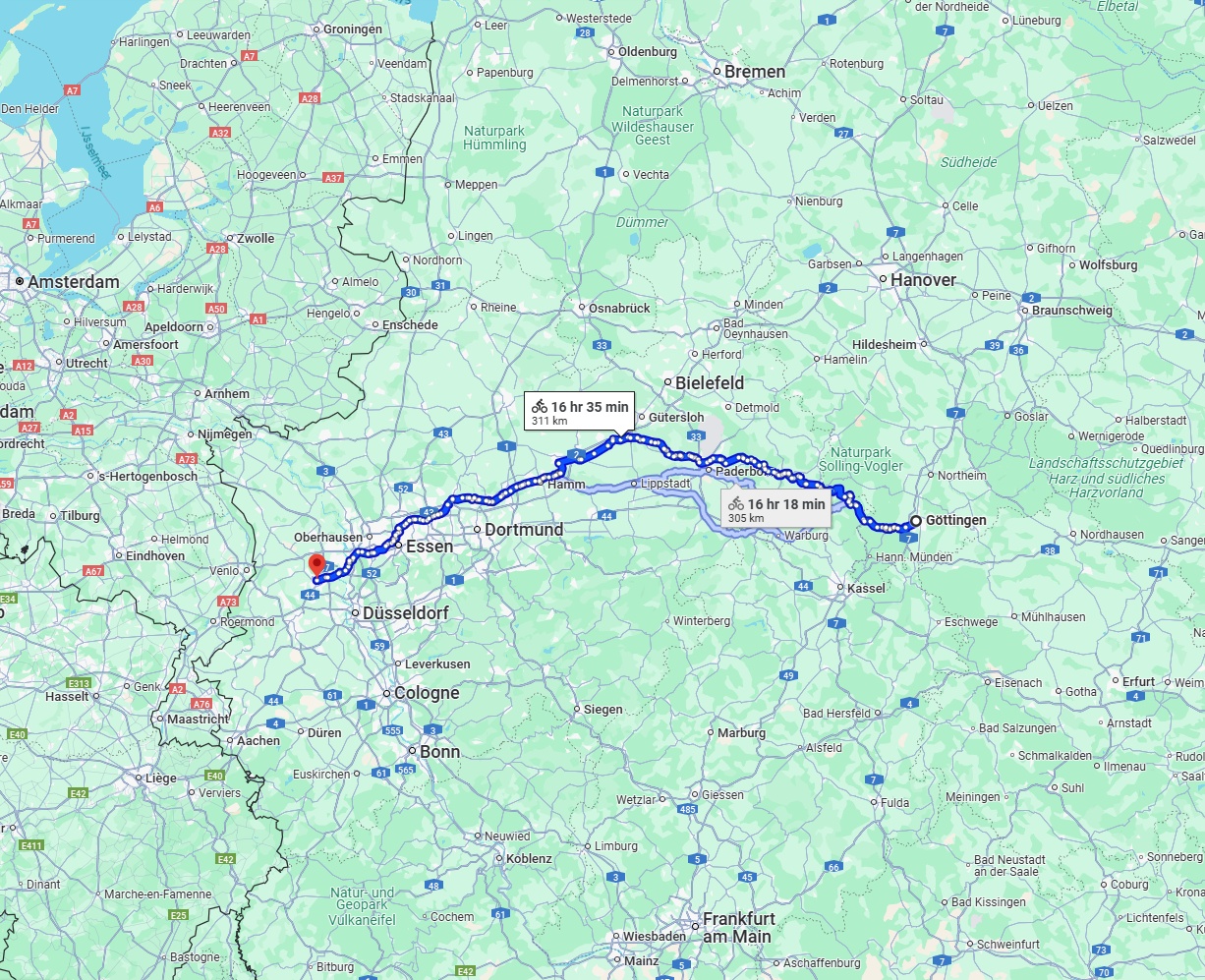 Anreise von Göttingen Zu Krefeld Über 