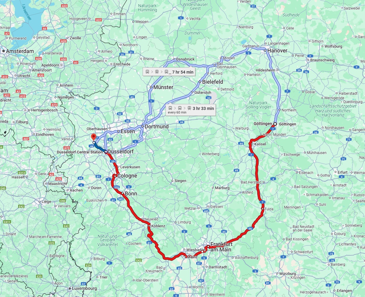 Anreise von Göttingen Zu Krefeld Über 