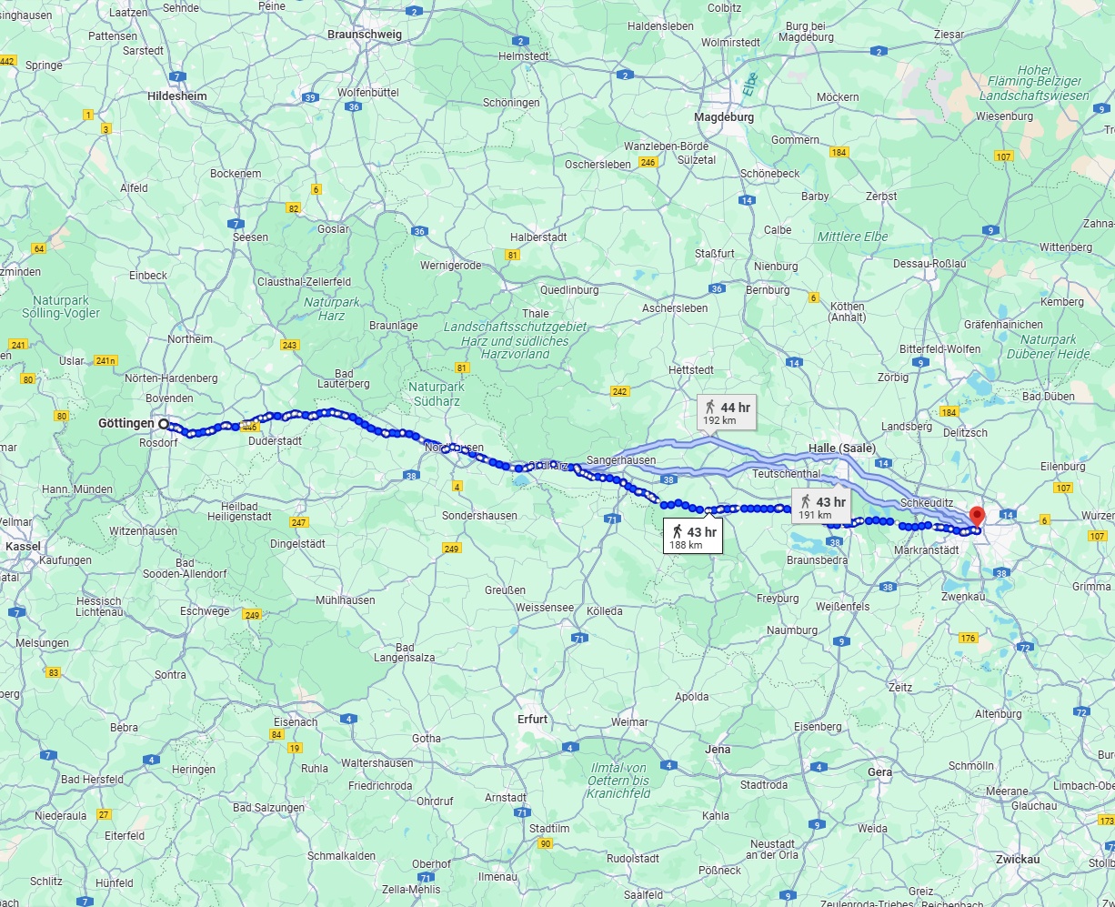Anreise von Göttingen Zu Leipzig Über 