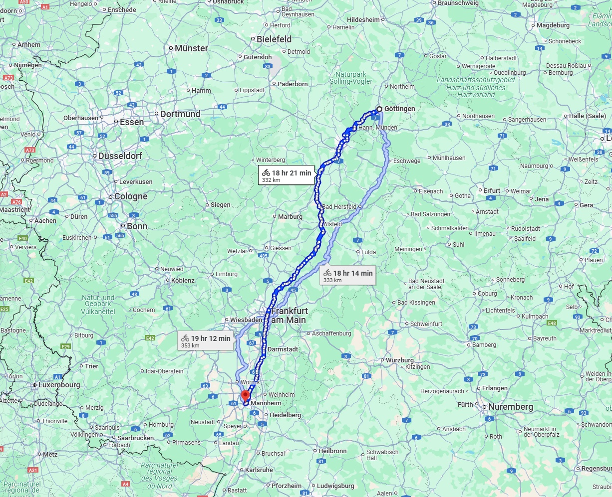 Anreise von Göttingen Zu Ludwigshafen am Rhein Über 