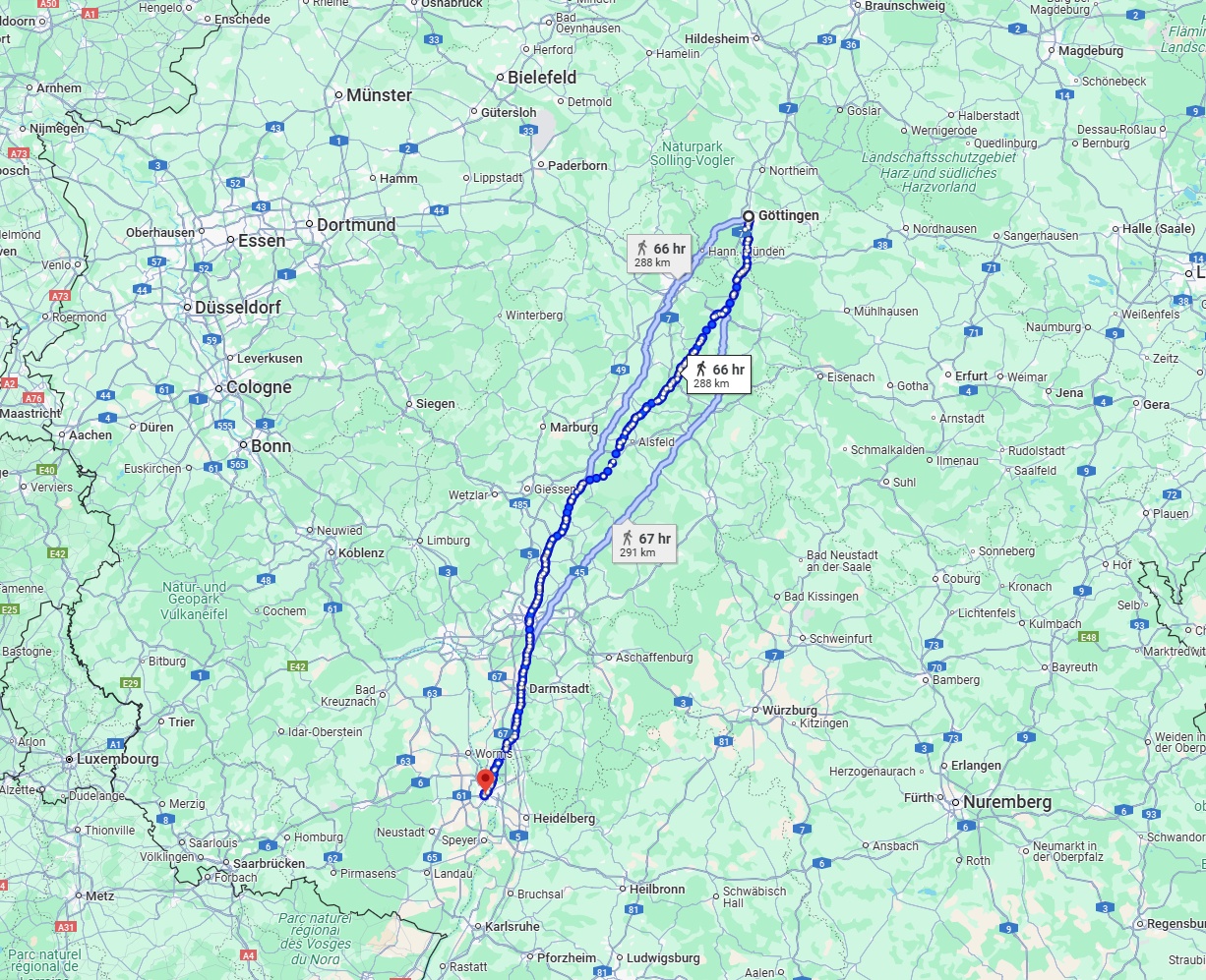 Anreise von Göttingen Zu Ludwigshafen am Rhein Über 