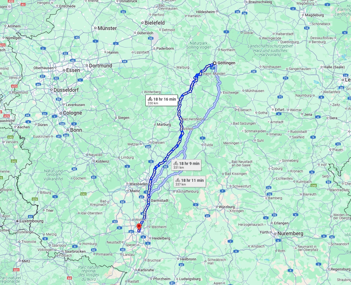 Anreise von Göttingen Zu Mannheim Über 