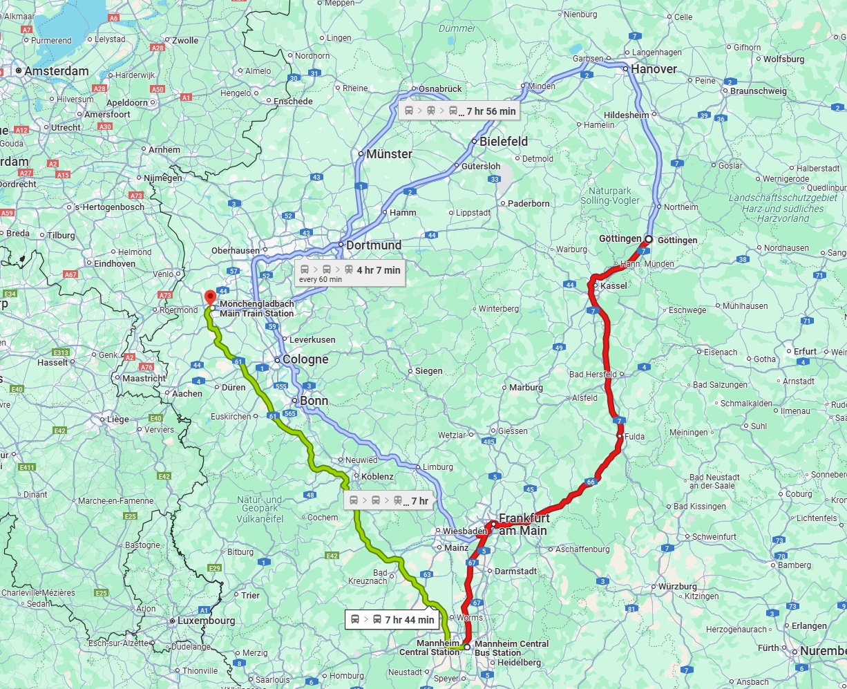 Anreise von Göttingen Zu Mönchengladbach Über 