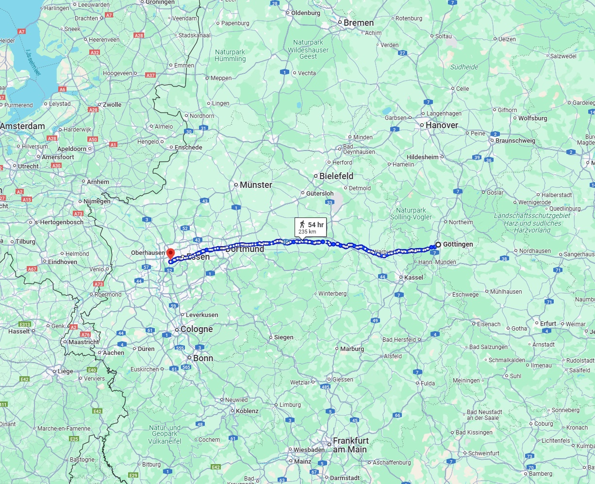 Anreise von Göttingen Zu Mülheim an der Ruhr Über 