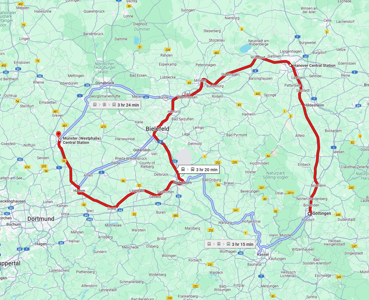 Anreise von Göttingen Zu Münster Über 