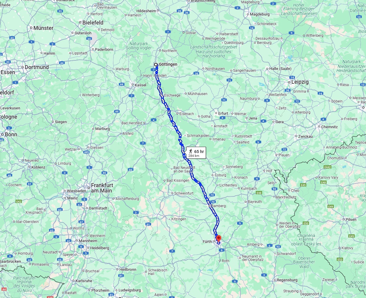 Anreise von Göttingen Zu Nürnberg Über 