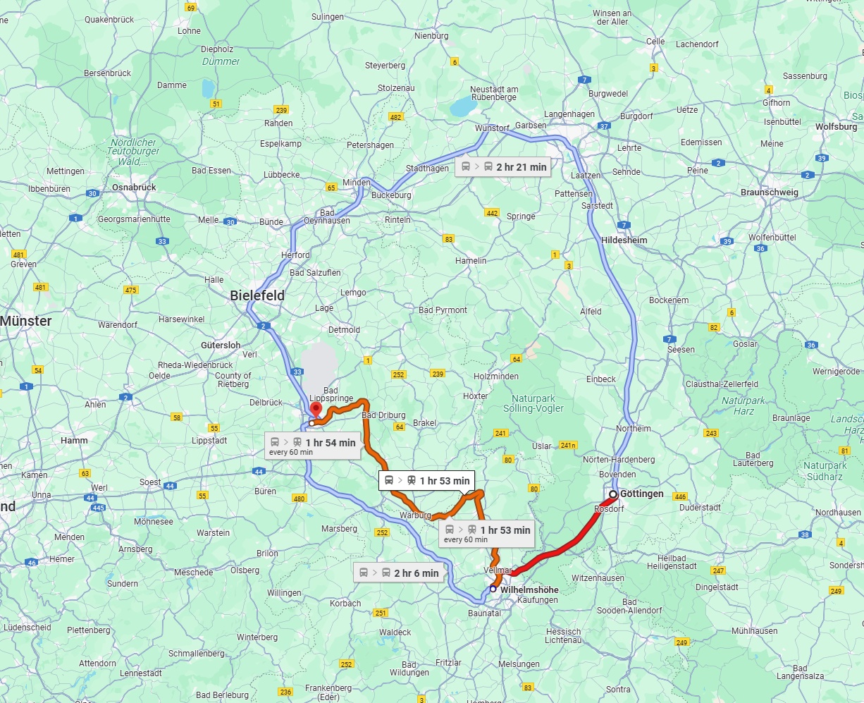 Anreise von Göttingen Zu Paderborn Über 
