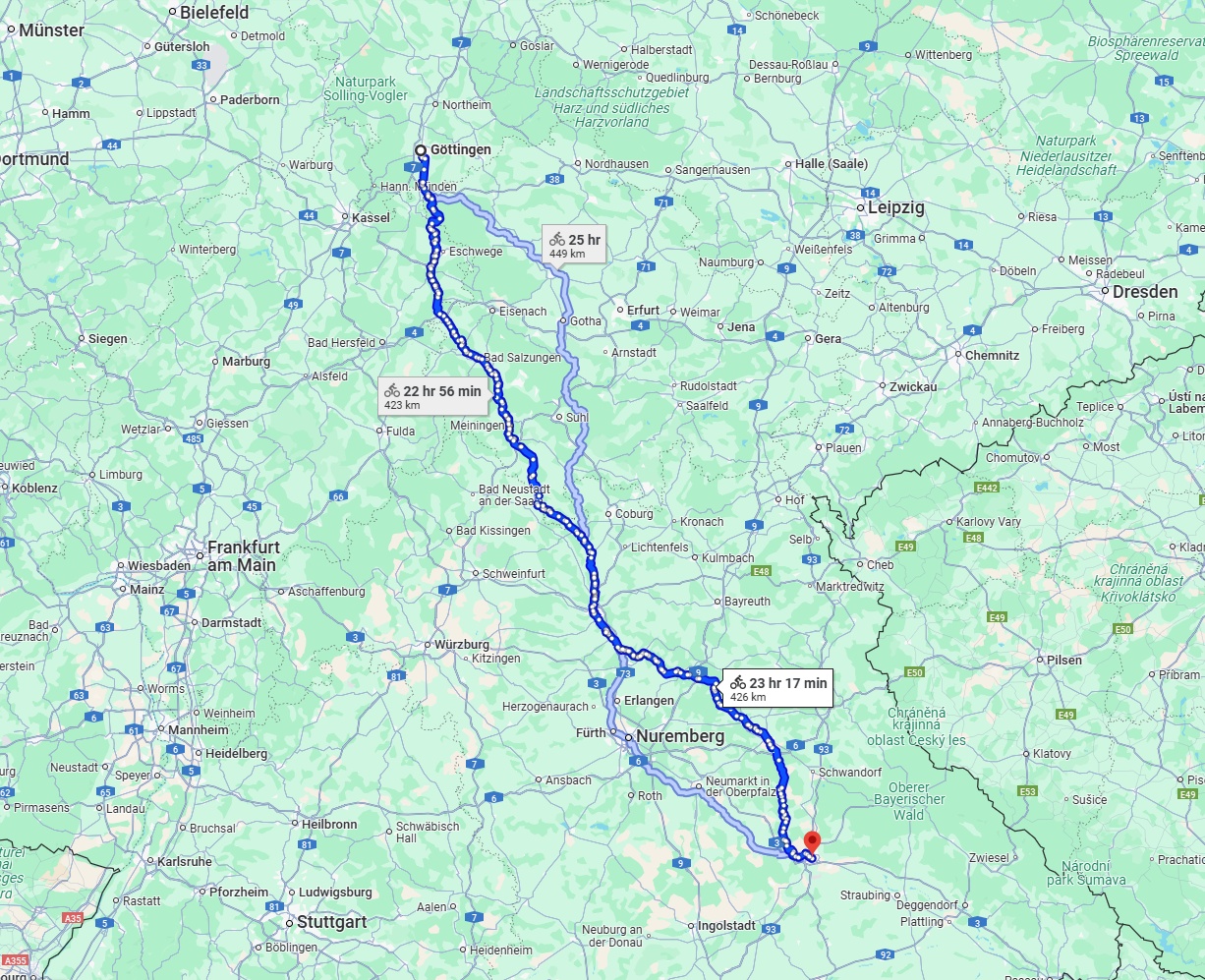 Anreise von Göttingen Zu Regensburg Über 