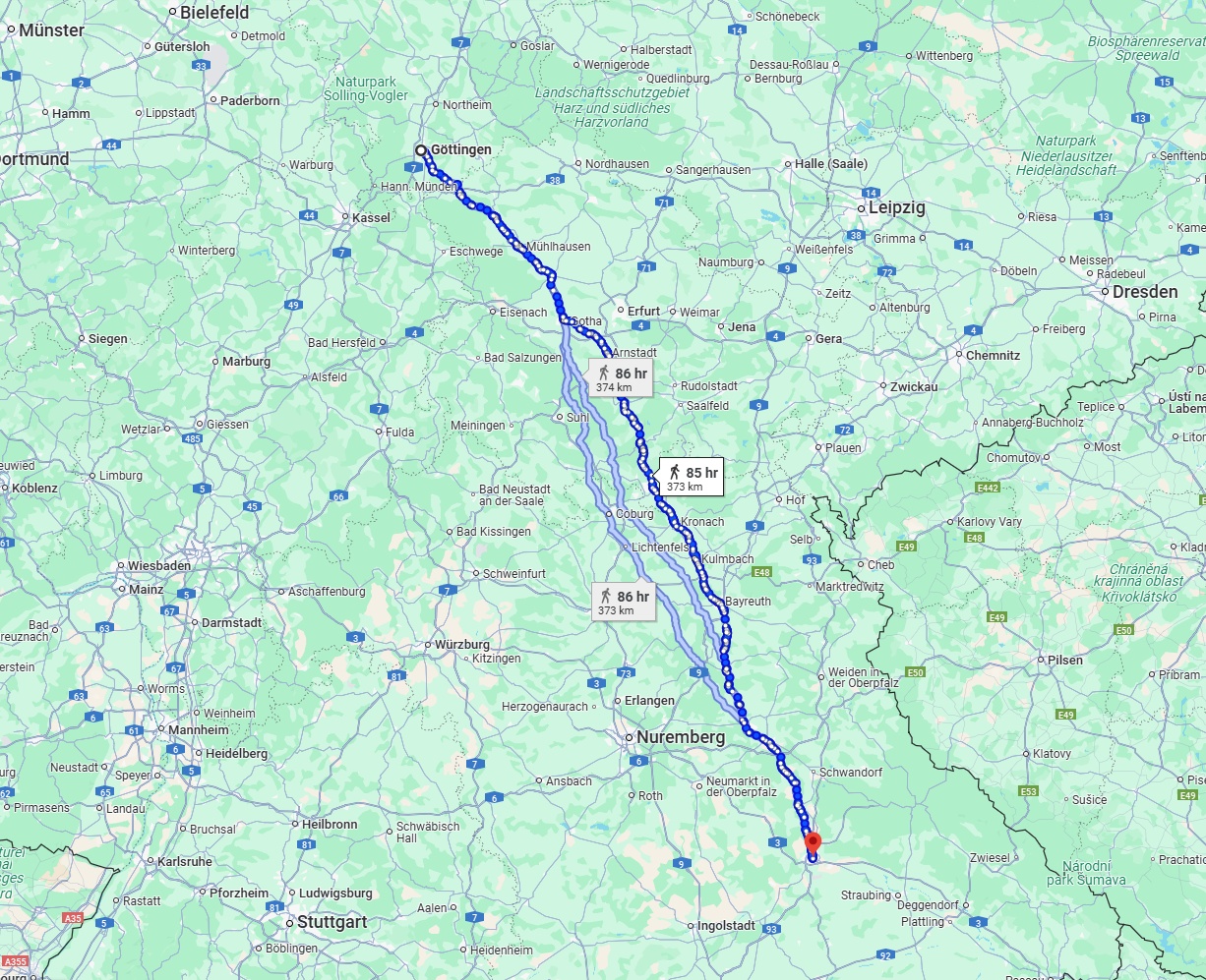 Anreise von Göttingen Zu Regensburg Über 
