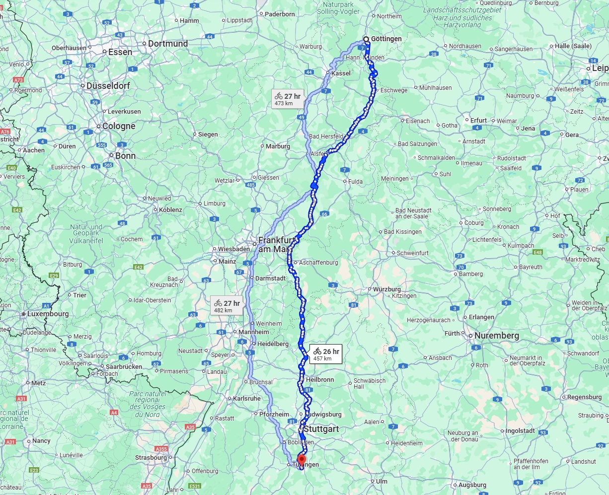 Anreise von Göttingen Zu Reutlingen Über 