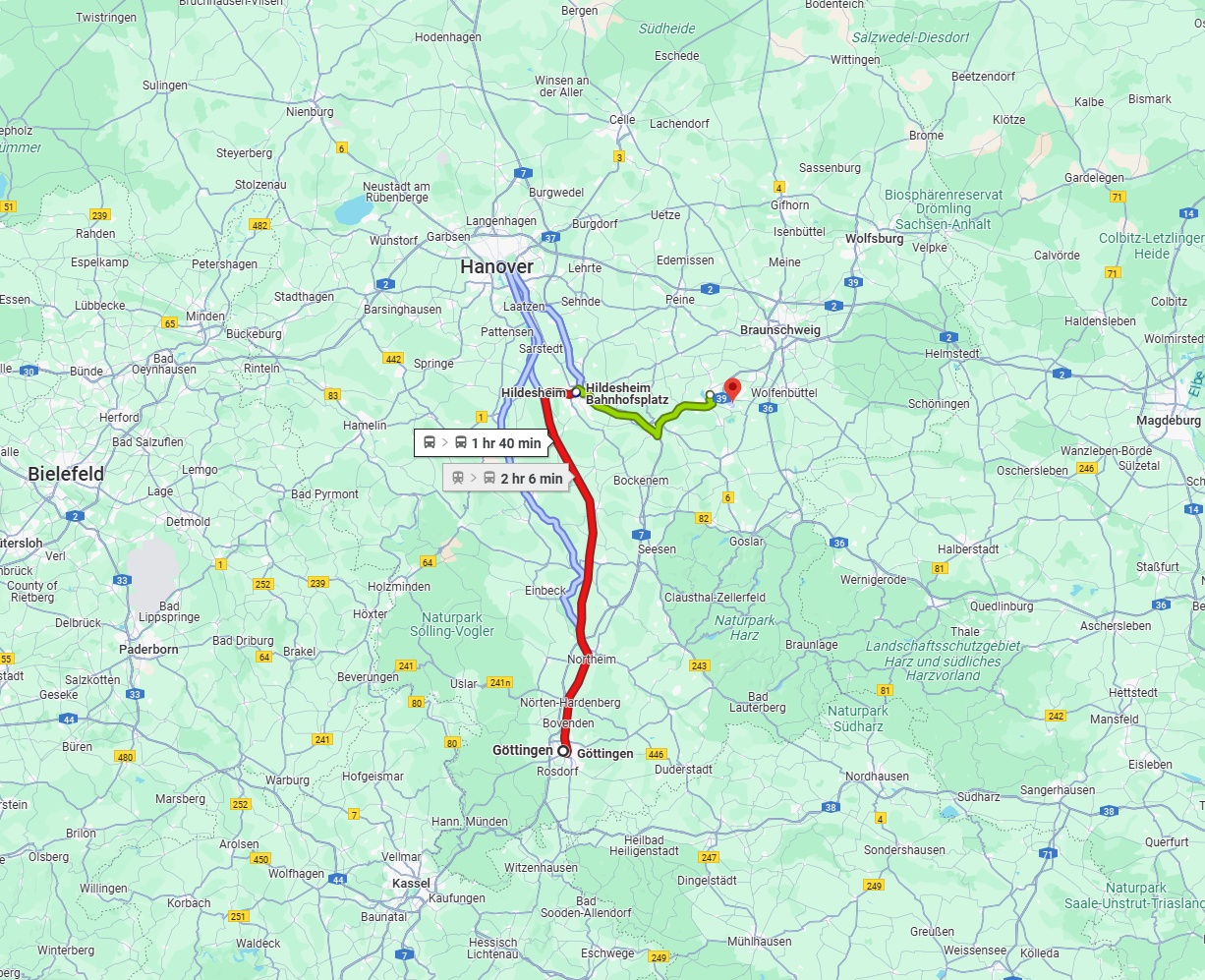 Anreise von Göttingen Zu Salzgitter Über 