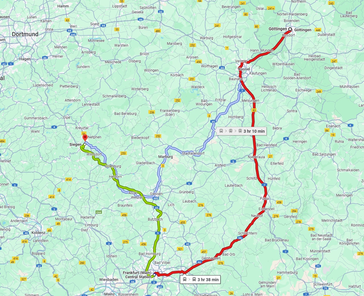 Anreise von Göttingen Zu Siegen Über 