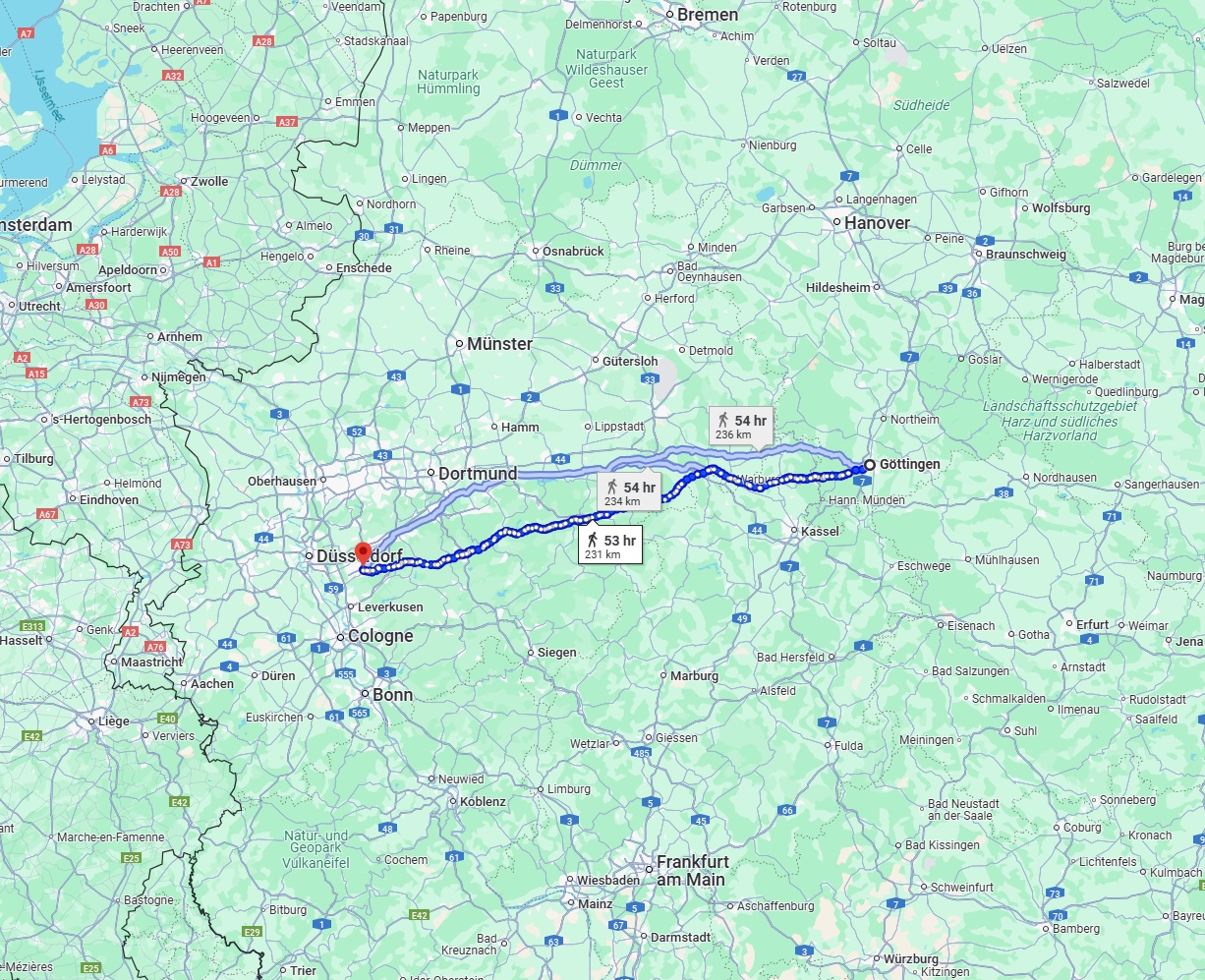 Anreise von Göttingen Zu Solingen Über 