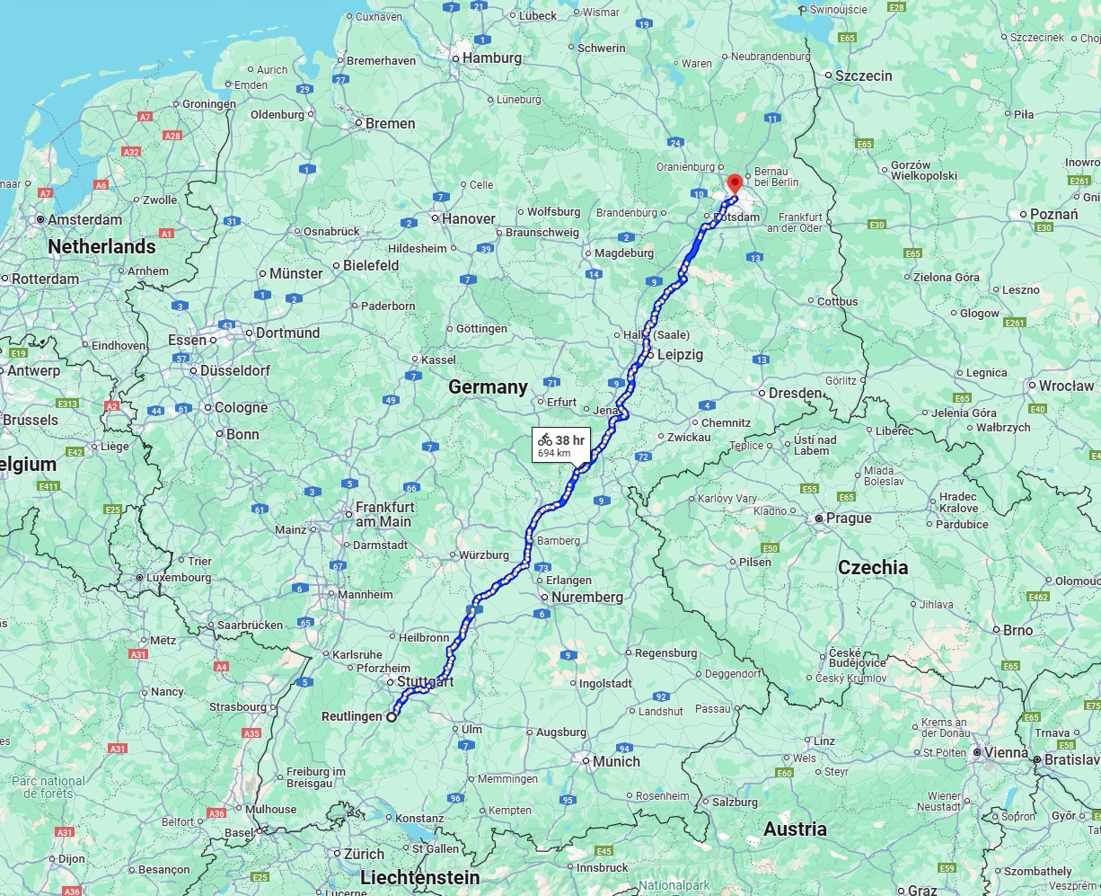 Anreise von Reutlingen Zu Berlin Über 