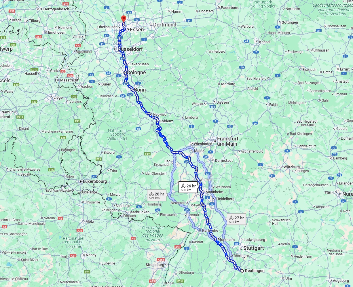 Anreise von Reutlingen Zu Bottrop Über 