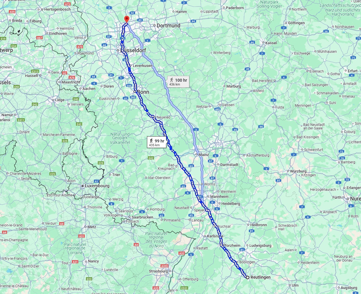 Anreise von Reutlingen Zu Bottrop Über 