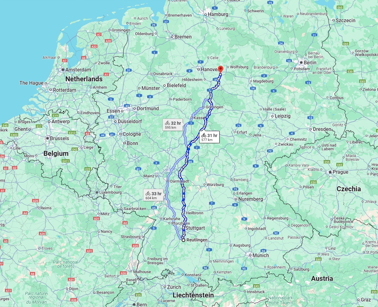 Anreise von Reutlingen Zu Braunschweig Über 