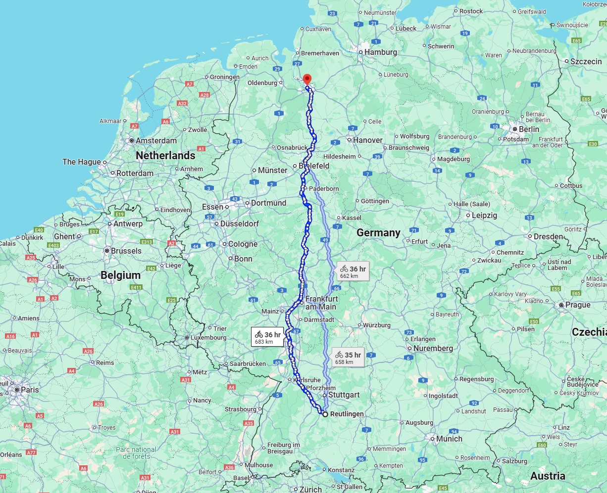 Anreise von Reutlingen Zu Bremen Über 