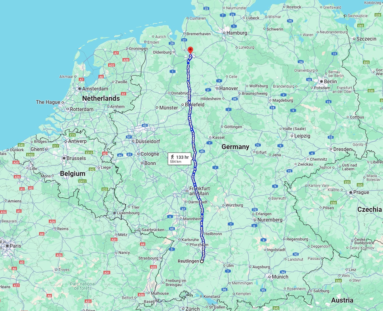 Anreise von Reutlingen Zu Bremen Über 