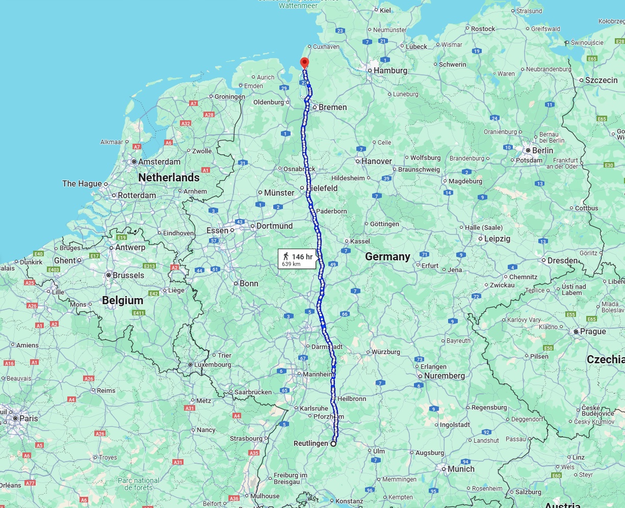 Anreise von Reutlingen Zu Bremerhaven Über 