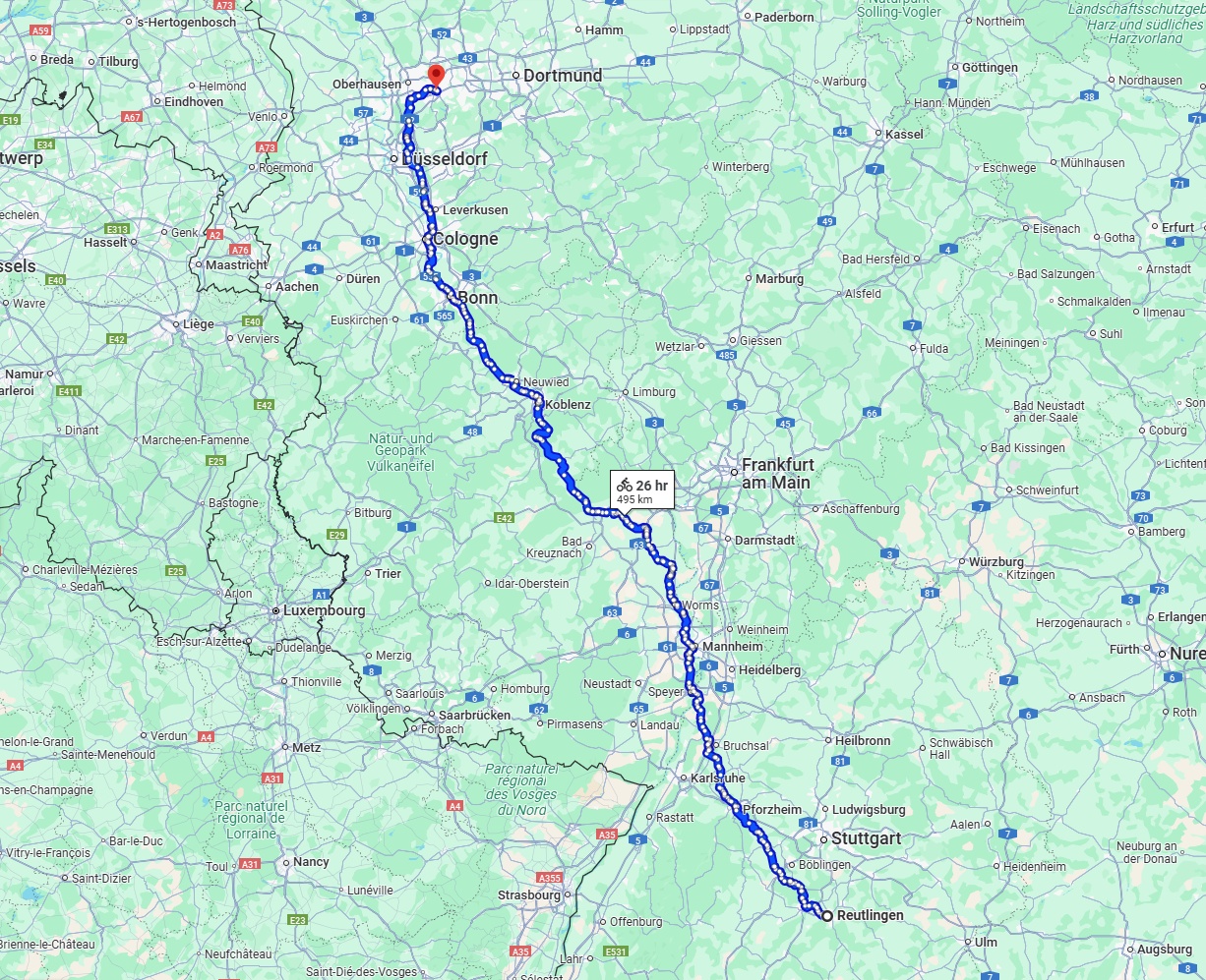 Anreise von Reutlingen Zu Essen Über 