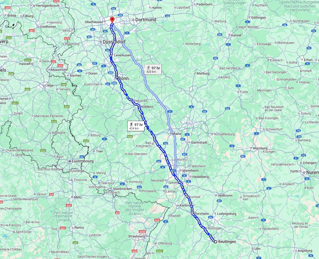 Anreise von Reutlingen Zu Essen Über 
