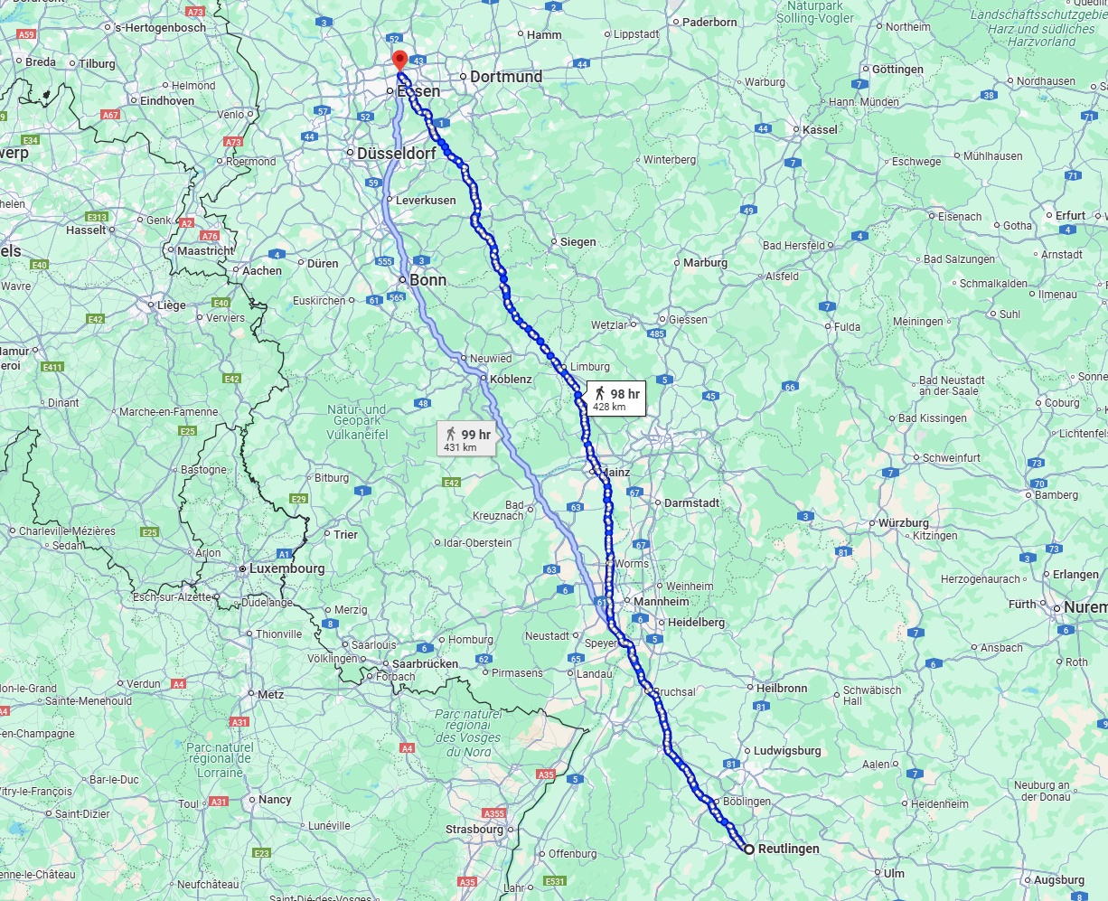 Anreise von Reutlingen Zu Gelsenkirchen Über 