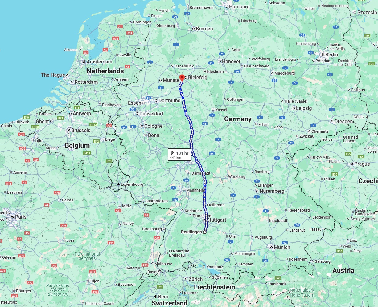 Anreise von Reutlingen Zu Gütersloh Über 