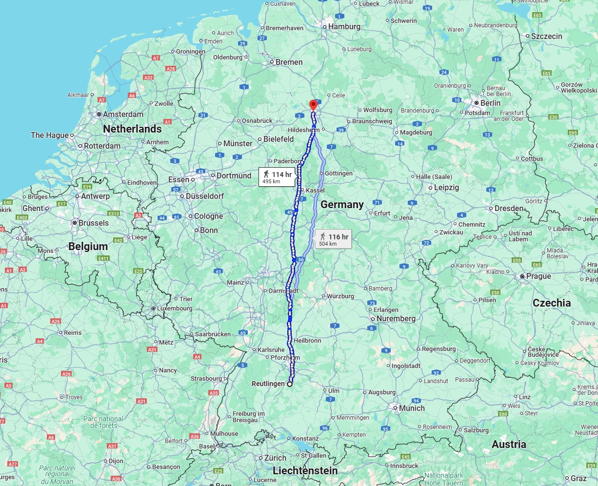 Anreise von Reutlingen Zu Hannover Über 