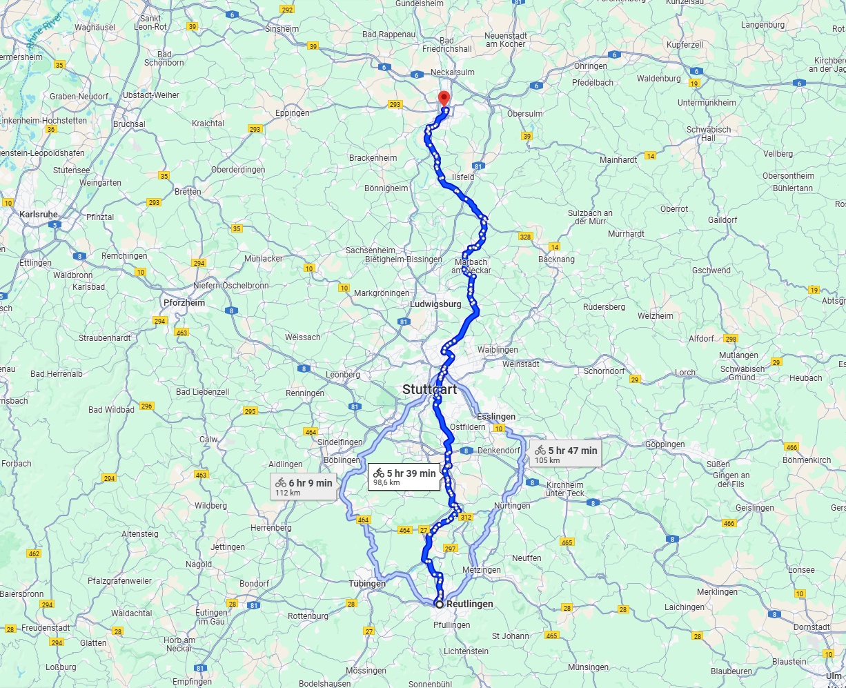 Anreise von Reutlingen Zu Heilbronn Über 