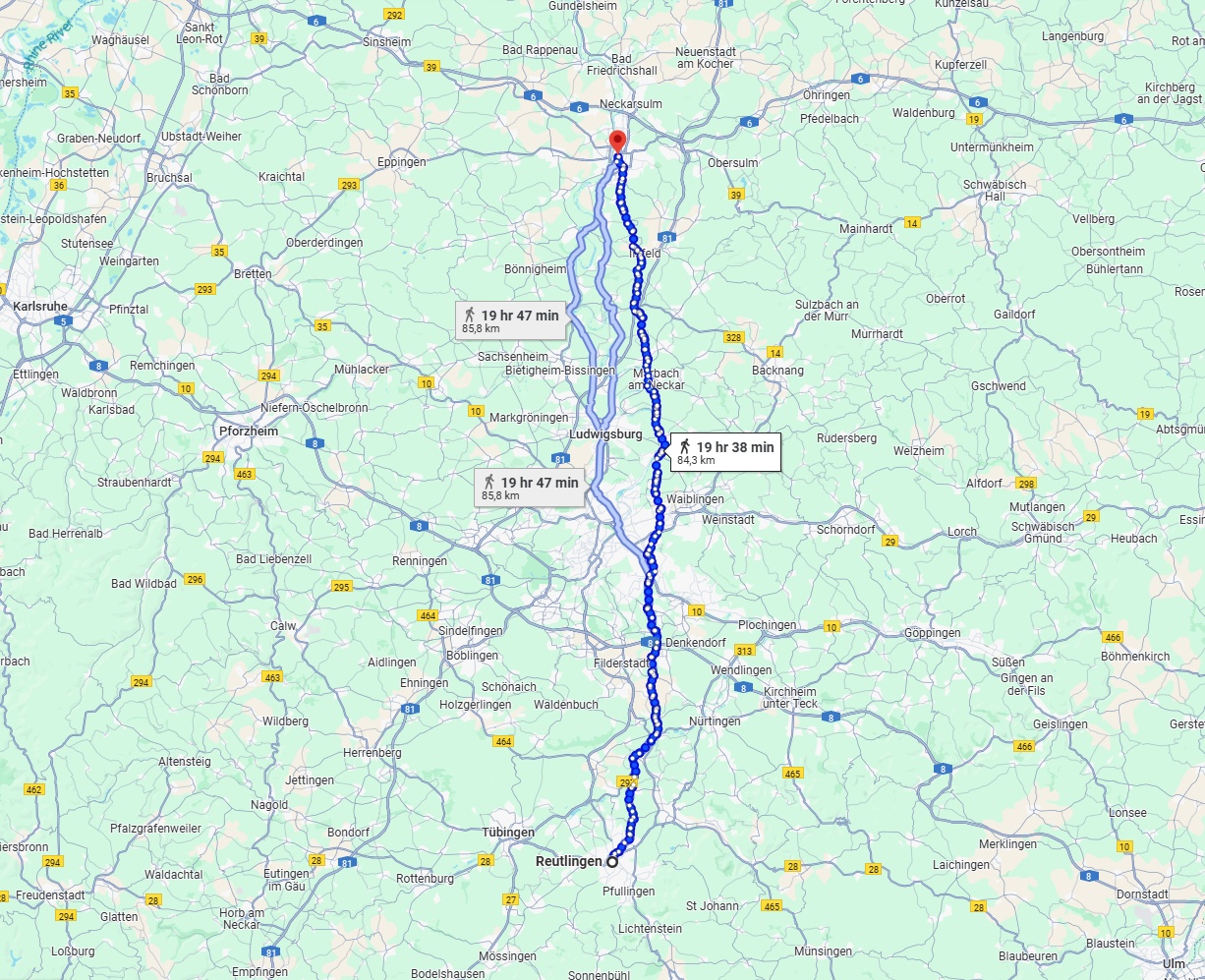 Anreise von Reutlingen Zu Heilbronn Über 