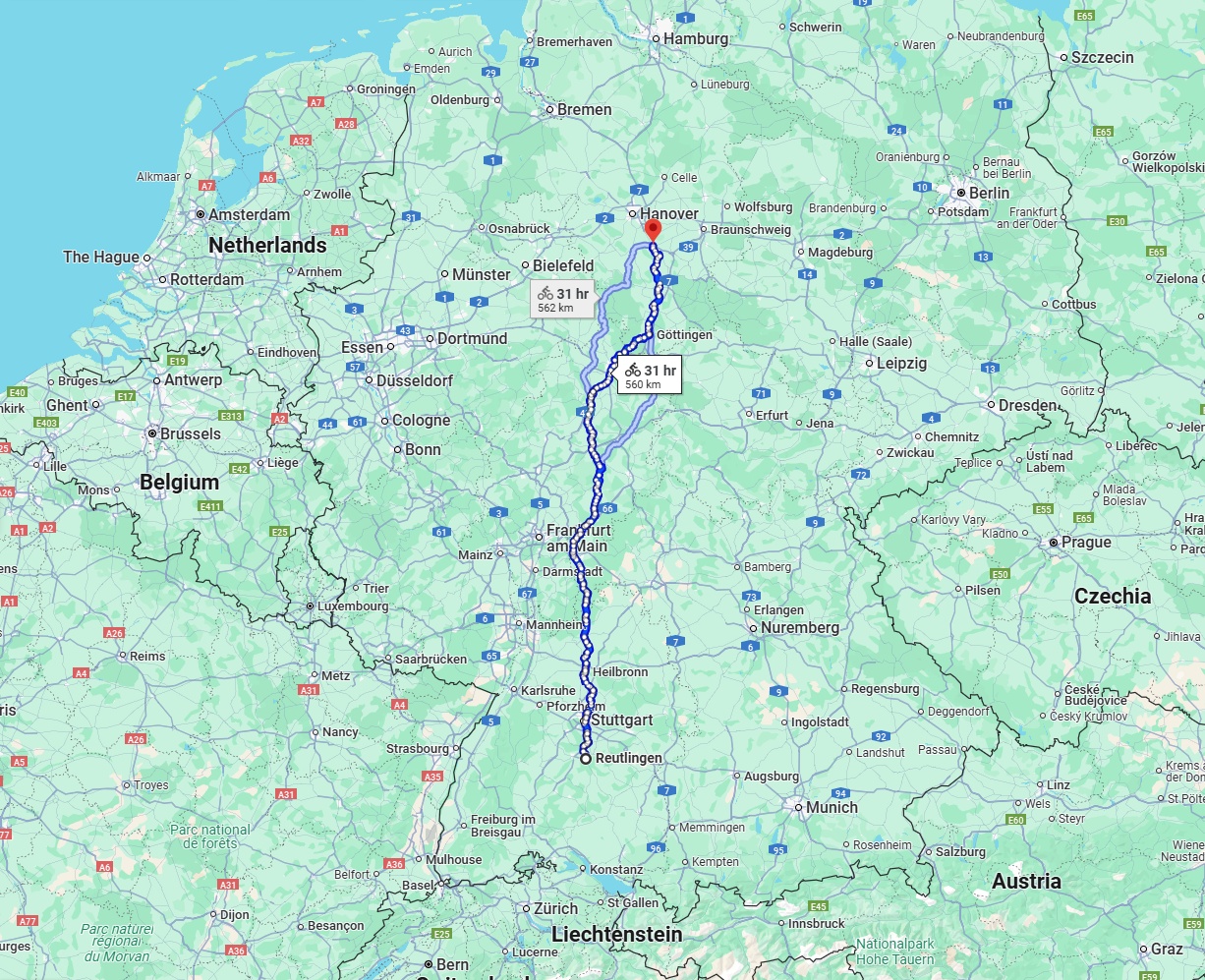 Anreise von Reutlingen Zu Hildesheim Über 