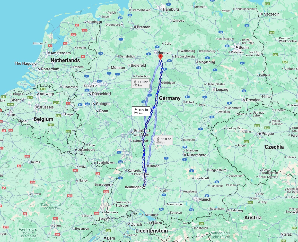 Anreise von Reutlingen Zu Hildesheim Über 