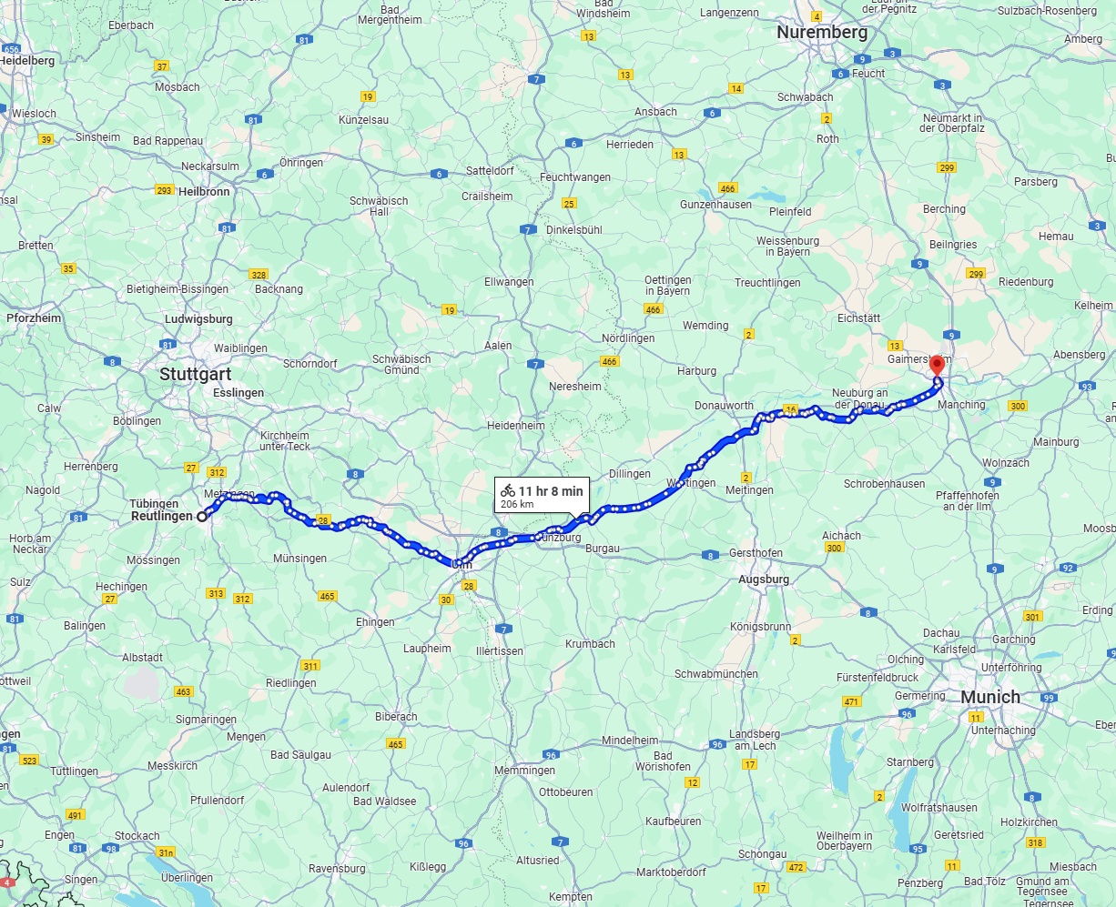 Anreise von Reutlingen Zu Ingolstadt Über 
