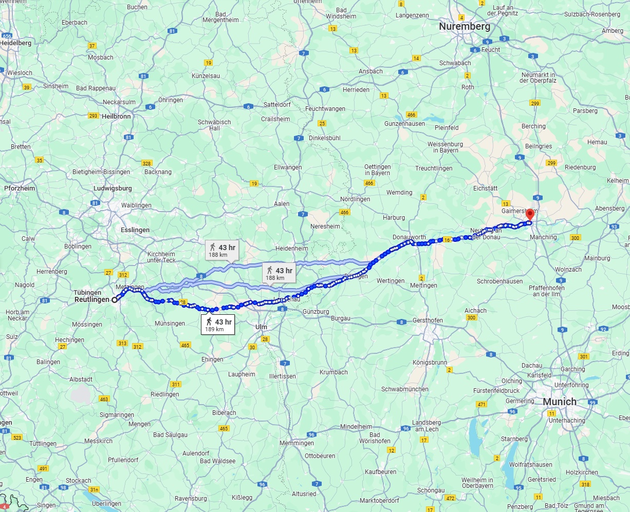 Anreise von Reutlingen Zu Ingolstadt Über 