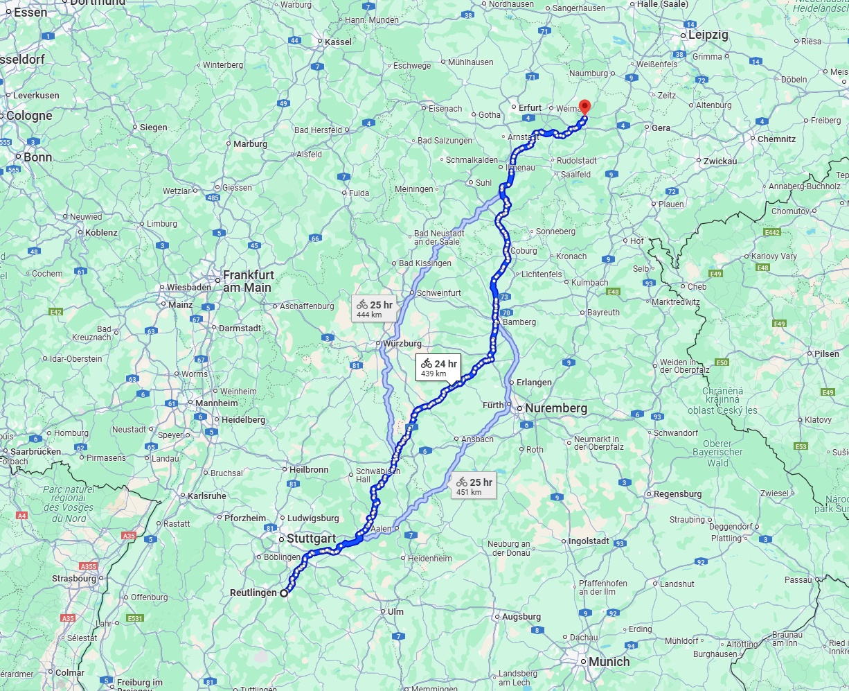 Anreise von Reutlingen Zu Jena Über 