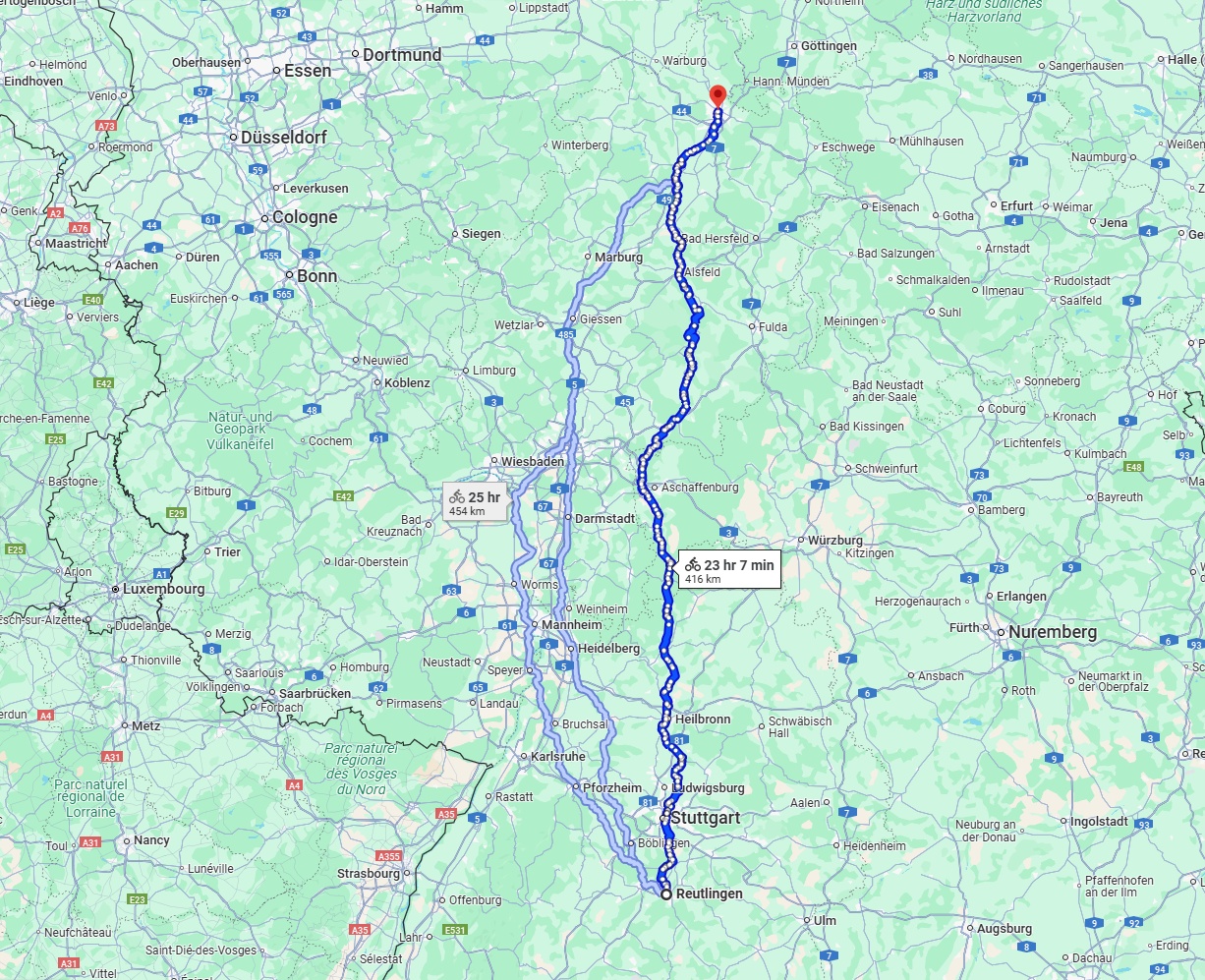 Anreise von Reutlingen Zu Kassel Über 