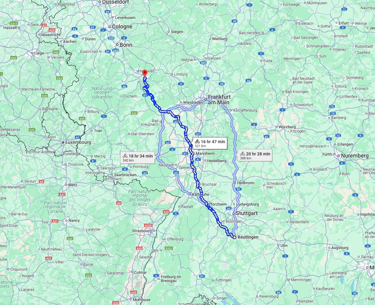 Anreise von Reutlingen Zu Koblenz Über 